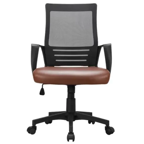 Yaheetech Adjustable Office Chair Midback Computer Chair with Lumbar Support image {9}