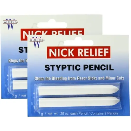 Woltra Nick Relief Styptic Pencil - 2 Pack (PACK OF 2) Hair Shaving (4 PENCILS TOTAL) image {4}