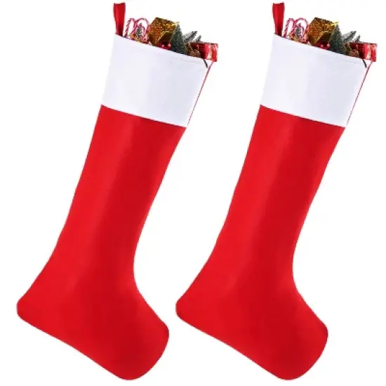 Joyfy 2 Packs 38" Christmas Stockings, Extra-Large Stockings Party Decoration for Christmas Tree Decor Holiday Decoration Present Holders Treat Bags image {1}