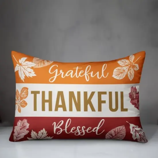 Creative Products Grateful Leaves 20 x 14 Indoor / Outdoor Pillow image {2}