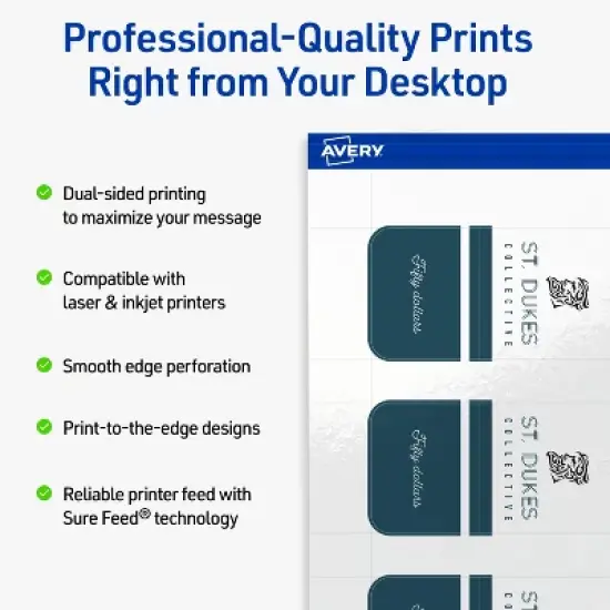 Avery Perforated Price Tags, 1-1/2" x 3", Glossy White, 100 Total image {1}