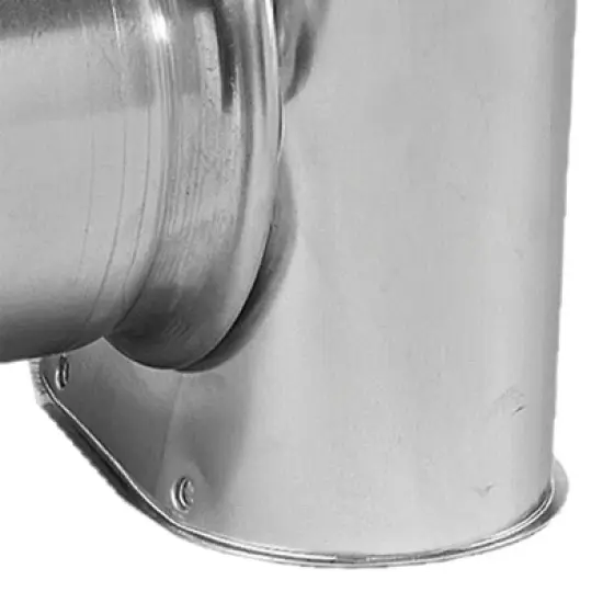 Deflecto&reg; 4-In. Aluminum Offset Dryer Hose Connector in Silver image {5}