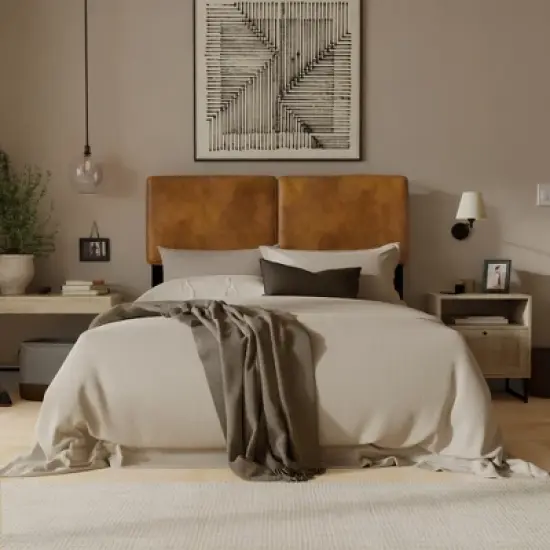 eLuxury Alexander Upholstered Adjustable Headboard image {1}