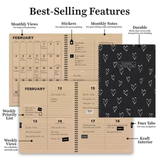 TF Publishing 2024 Weekly/Monthly Planner 11"x9" Lovely image {6}