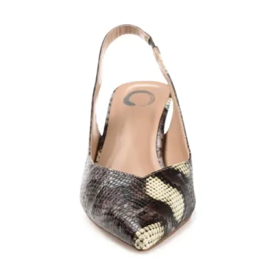 Journee Collection Womens Mikoa Kitten Heel Sling Back Pointed Toe Pumps image {5}