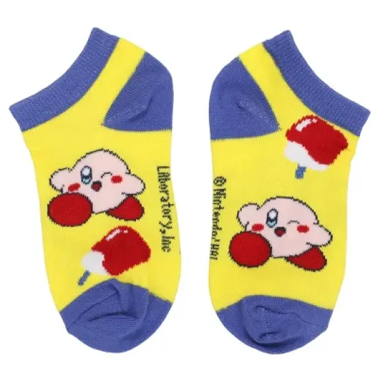 Kirby Character Art 6-Pack Youth Ankle Socks With Chenille Elements image {2}