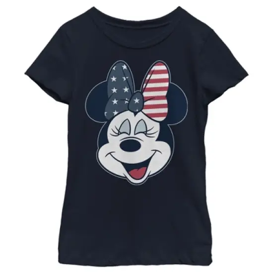 Girl's Disney Minnie Mouse American Bow T-Shirt image {3}