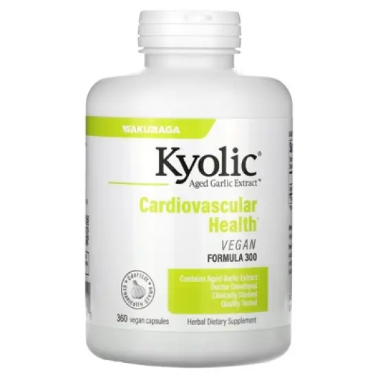 Kyolic Aged Garlic Extract Formula 300 Cardiovascular Health, Vegan, 360 Capsules image {4}