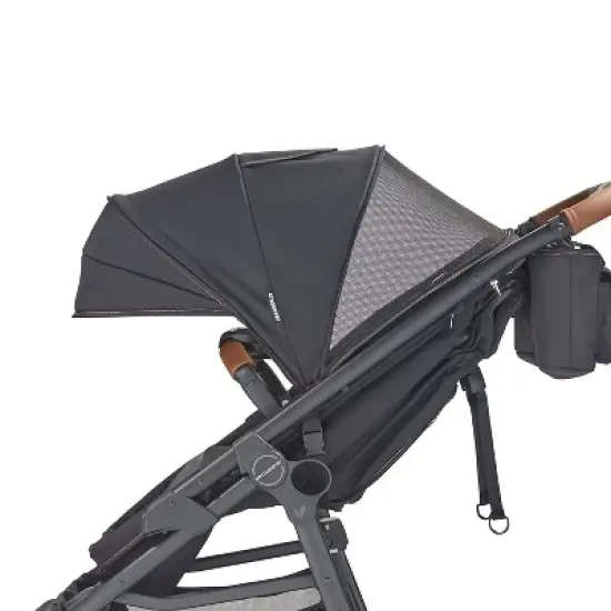 Larktale crossover All-in-One Stroller and Wagon - Convert from a Single Baby Stroller to a Two Seater Pull Wagon with Canopy - Byron Black image {4}