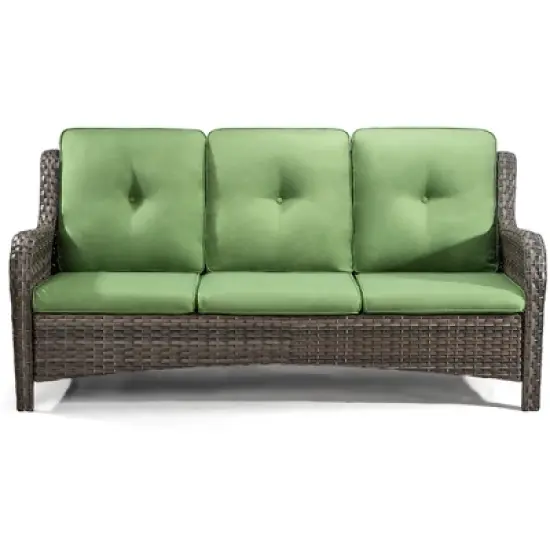 UPTIOT 73'' Wicker Outdoor Patio Sofa image {11}