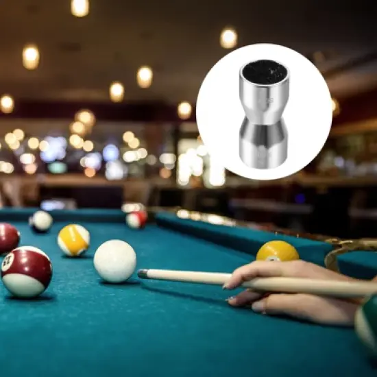 Unique Bargains Snooker Billiard Pool Cue Tip Shaper 2 in 1 Cue Stick Repair Tool Billiard Cue Care Accessory Scuffer Aerator Silver image {4}