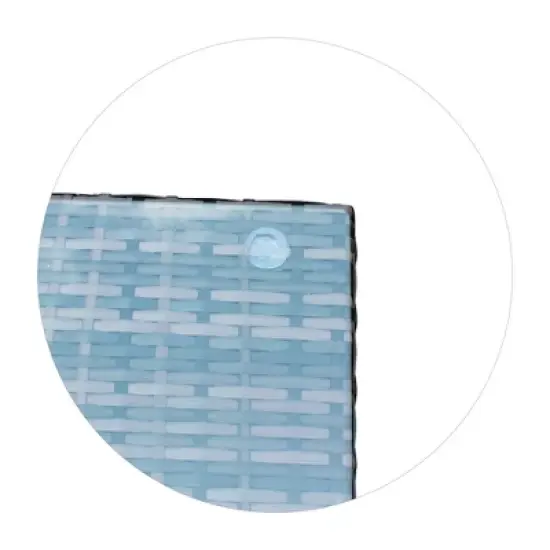 4pc Wicker Patio Sectional Seating Set with Sofa, Arm Chair, Ottoman & Accent Table - Brown/Beige - GODEER image {9}