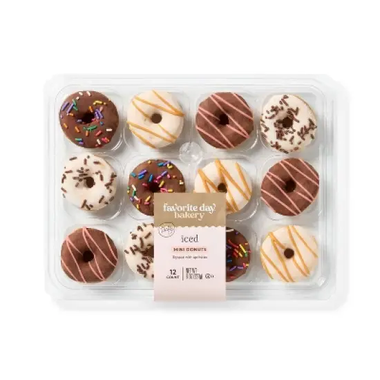Iced Mini Donuts Topped with Sprinkles - 8oz/12ct - Favorite Day&trade; image {3}
