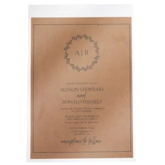 Juvale 300 Pack Clear Greeting Card Sleeves, Transparent Envelopes for 5x7 Invitations, Photos, 7.6 x 5.7 In image {5}