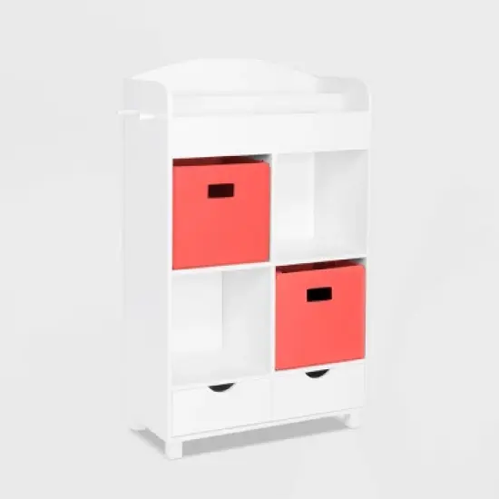 Kids' Book Nook Collection Cubby Storage Cabinet and Bookrack with 2 Bins - RiverRidge image {8}