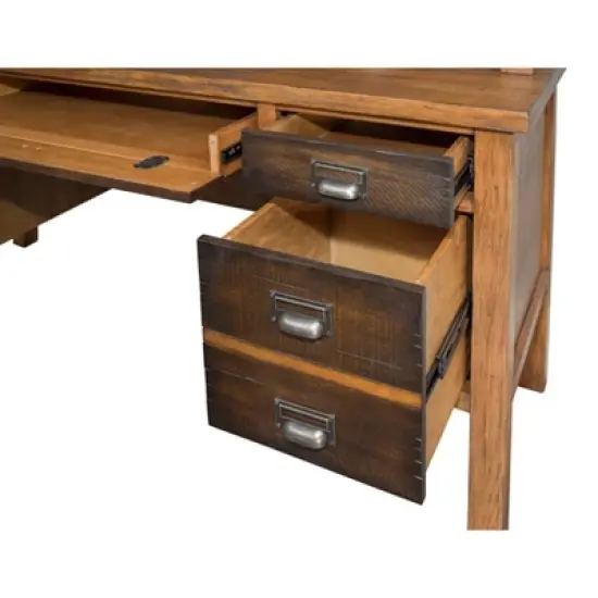 30" Heritage Credenza with Shelves Brown - Martin Furniture image {2}