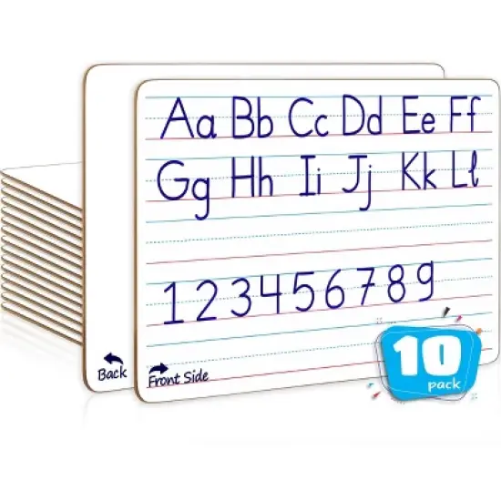 SCRIBBLEDO Ruled Lined Dry Erase Board 9"x12" Pack of 10 image {7}