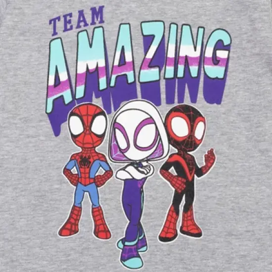 Marvel Spidey and His Amazing Friends Spider-Gwen Ghost Spider Miles Morales Girls 2 Pack T-Shirts Toddler to Little Kid image {5}