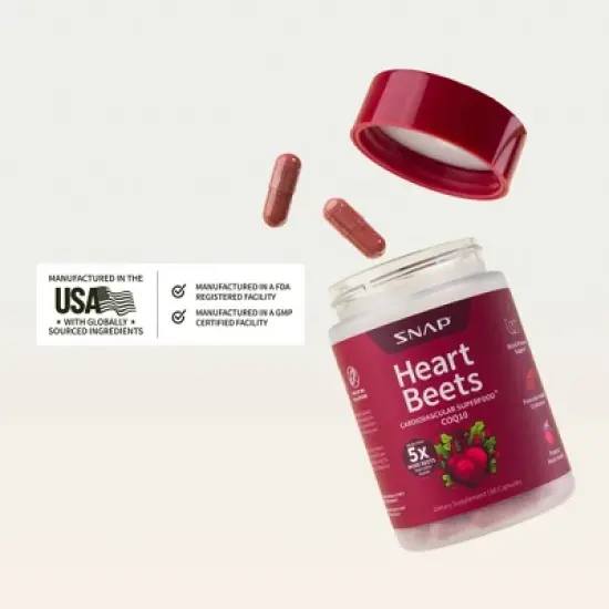 SNAP Heart Beets Dietary Supplement Capsules - 60ct image {6}