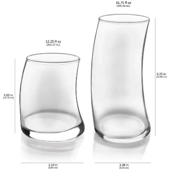 Libbey Swerve 16 Piece Tumbler and Rocks Glass Set image {5}