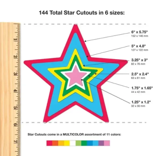 FreshCut Crafts Punch Out Paper Cutouts, Everyday Shapes, Hearts, Stars & Circles, 492 Pieces image {2}