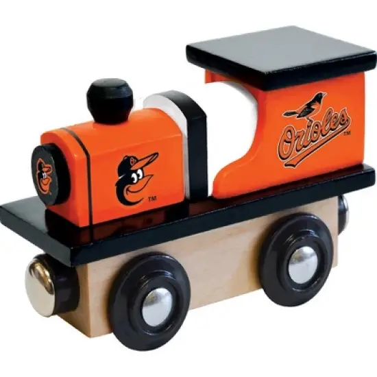 MasterPieces Officially Licensed MLB Baltimore Orioles Wooden Toy Train Engine For Kids image {1}