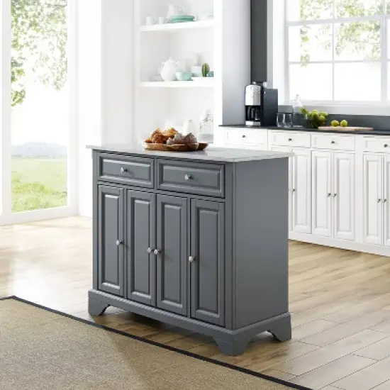 Avery Kitchen Island Gray - Crosley image {7}