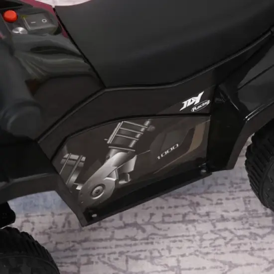 Aosom NO Power Ride on Push Car for Kids 4 Wheels Foot-to-Floor Sliding Walking ATV Toy with Music and Light for 18-36 Months image {7}