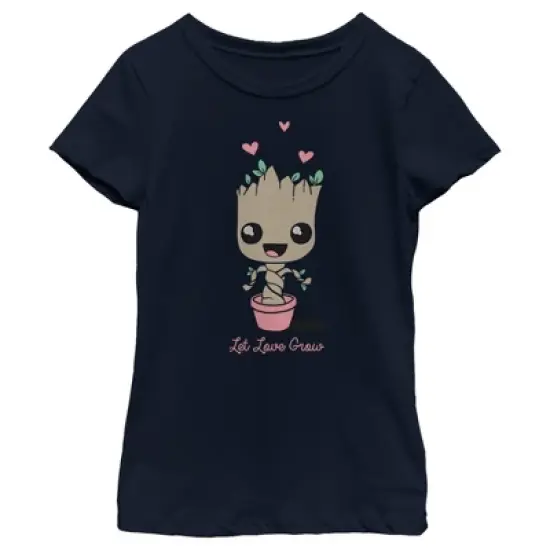 Girl's Marvel Groot Let Love Grow T-Shirt image {3}