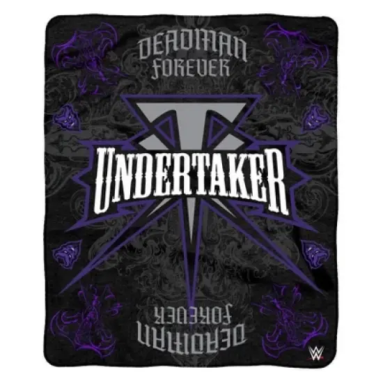 Sleep Squad WWE The Undertaker 60 x 80 Raschel Plush Throw image {1}