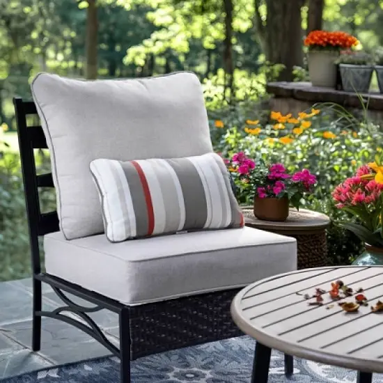 Captiva Designs 6-Seat Half-Moon Curved Outdoor Patio Sectional Sofa Conversation Set image {6}