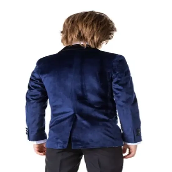 OppoSuits Deluxe Boys Blazer - Dinner Jacket - Deep Navy Blue image {1}