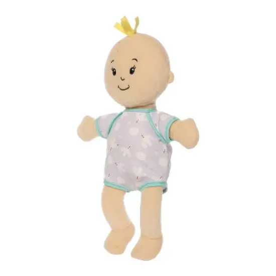 The Manhattan Toy Company Wee Baby Stella Blonde Hair Bassinette Box image {1}