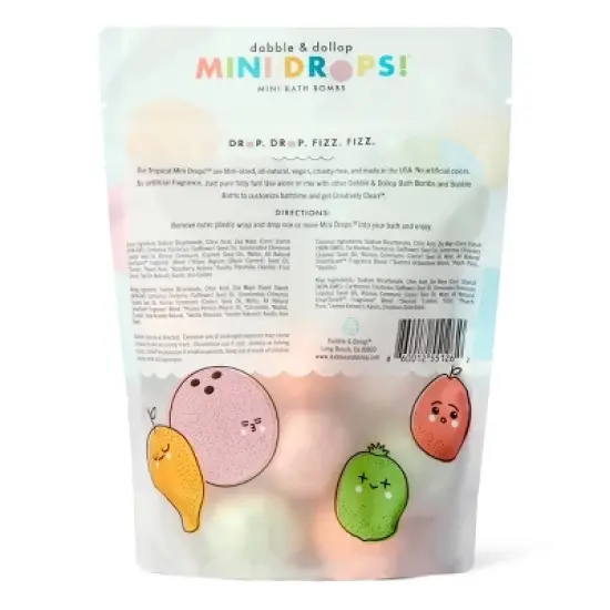 Dabble & Dollop Mini Bath Bombs - Tropical - 12ct/0.8oz image {1}