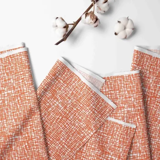 Bacati - Orange Texture Print 100 percent Cotton Universal Baby US Standard Crib or Toddler Bed Fitted Sheet image {1}