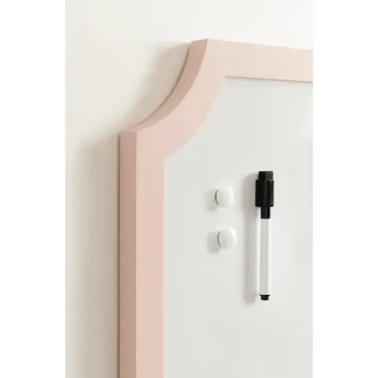 Kate & Laurel All Things Decor 15"x24" Holbrook Magnetic Dry Erase Board Pink image {8}