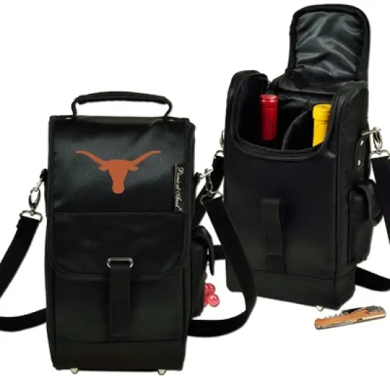 NCAA Texas University at Austin Longhorns Two Bottle Wine Tote w/Corkscrew image {3}