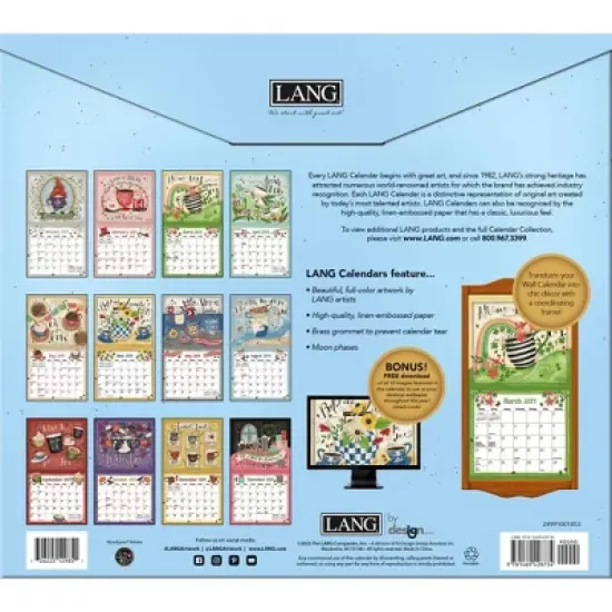 Lang 2024 Wall Calendar 24"x12" Coffee image {2}