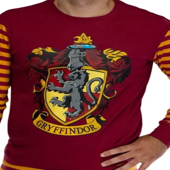 Harry Potter Hogwart's House Crest Tight Fit Adult Cotton Pajama Set image {2}