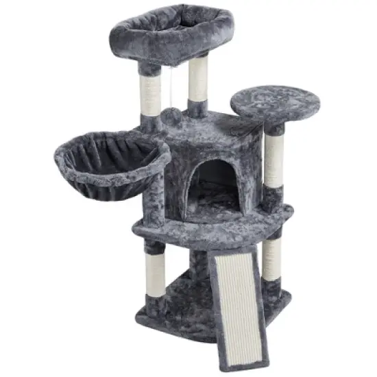 Yaheetech 42" Plush Cat Tree Condo for Small Medium Cats image {8}