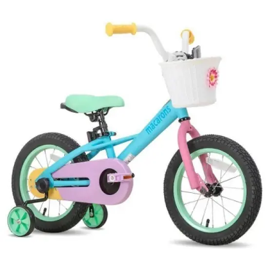 Joystar Macaroon 14 Inch Ages 3 to 5 Kids Boys Girls Toddler Balance Training Wheels Coast Brake Bike Bicycle, Pastel image {6}
