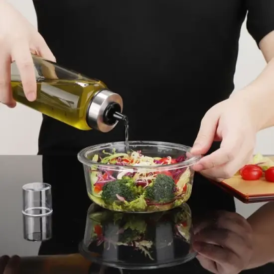 Unique Bargains Kitchen Cooking Stainless Steel Spout Accurate Pour Drip-Free Dispenser Bottle with ML Marks image {3}