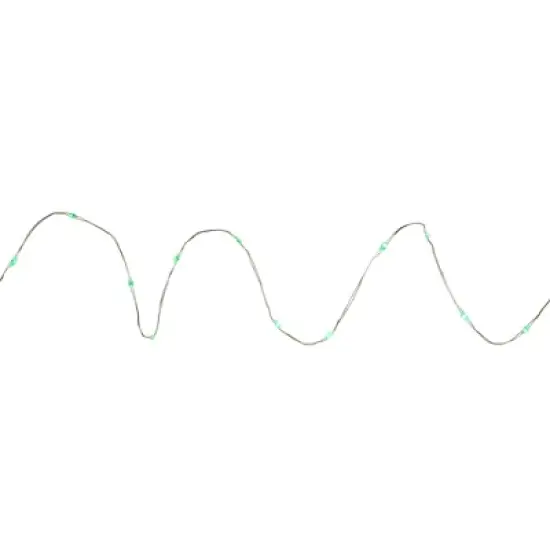 Northlight 50-Count Micro Fairy Christmas Lights - 16ft - Green LED - Copper Wire image {3}