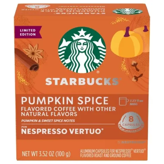 Starbucks by Nespresso Vertuo Line Pumpkin Spice Flavored Light Roast Coffee Pods image {8}