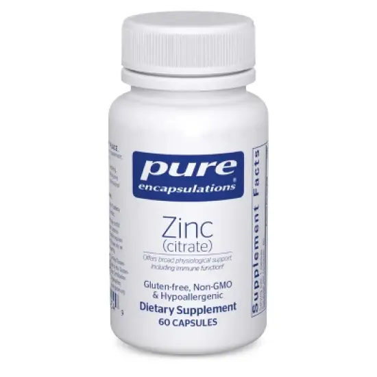 Pure Encapsulations Zinc (Citrate) - for Immune System, Tissue Development & Metabolism* - Highly Absorbable Zinc - Vegan & Non-GMO image {9}