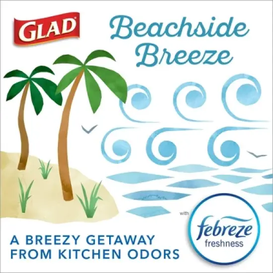 Glad Small Drawstring Trash Bags - Beachside Breeze - 4 Gallon image {3}