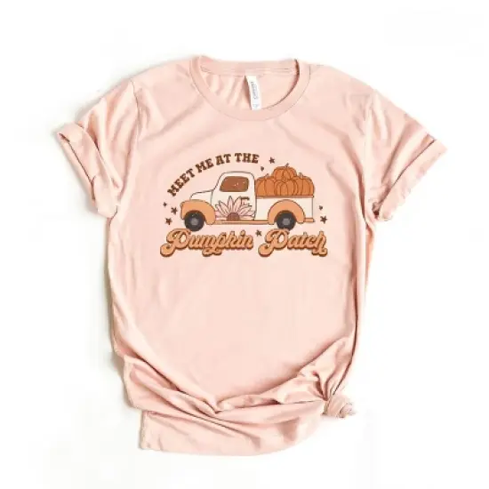 Simply Sage Market Women's Meet Me Pumpkin Patch Colorful Short Sleeve Graphic Tee image {5}