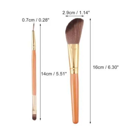 Unique Bargains Makeup Brush Set Concealer Blush Nylon Plastic Metal Handle 9 Pcs image {3}