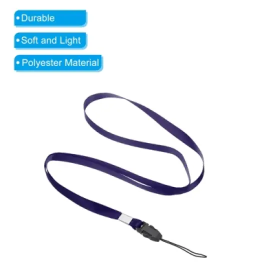 Unique Bargains Polyester Wear-resistant Lightweight Name Tag Neck Lanyards with Hook 20 Pcs image {2}