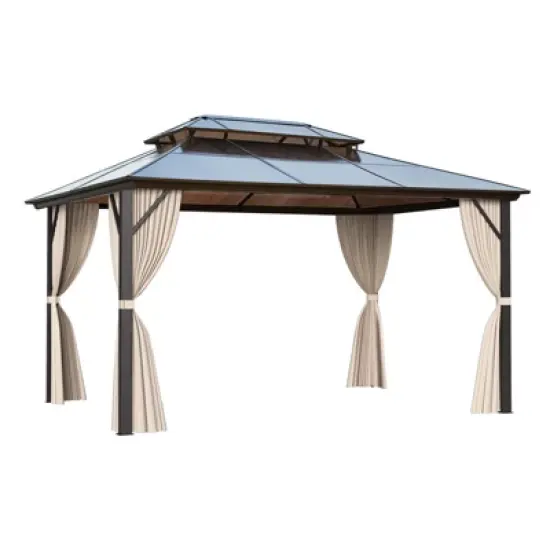 EROMMY 10 FT X 13 FT Aluminum Patio Hardtop Gazebo image {5}